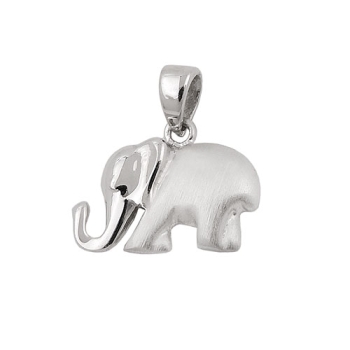 Anhänger Elefant rhodiniert Silber 925