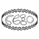 Kette 4 Stck flexible Tattoo-Kette schwarz