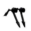 Ohrstecker Ohrring 5x20mm Pfeil 2-teilig schwarz-glnzend Kunststoff Vollplastik