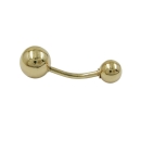 Bauchnabelpiercing Banana 21x7mm groe Kugel und Kugel glnzend 14Kt GOLD