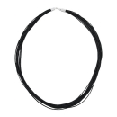 Kette 14 Kordelbnder mit 5mm-Verschluss Silber 925 45cm