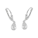 Ohrbrisur Ohrhnger Ohrringe 23x5mm Tropfen Zirkonia Silber 925