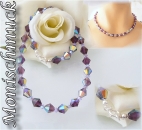 Collier Glasschliff Violett AB