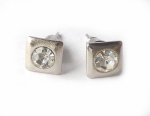 Ohrstecker Edelstahl Quadrat mit Kristall