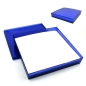 Preview: Schmuckschachtel 16x16 für Collier/Schmuckset blau-transparent Kunststoff