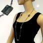 Preview: Kette 25x16mm Viereck Kunststoff silbergrau kristall Ankerkette Alu 100cm