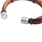 Preview: Echtleder Armband braun 21,5cm