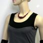 Preview: Kette 21mm Wabenperle bordeaux-dunkelrot Kordel 45cm