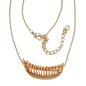 Preview: Kette 12x30mm Metallanhänger Spirale Ankerkette kupferfarbig 40cm