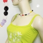 Preview: Kette 10mm Wabenperle Kunststoff multicolor und weiß-transparent 42cm
