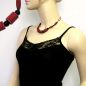 Preview: Kette 3x Walze dunkelrot Kunststoff Kordel weinrot 45cm