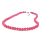 Preview: Kette 8mm Kunststoffperlen rosa-pink-glänzend 42cm