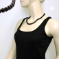 Preview: Kette 10mm Kunststoffperlen schwarz glänzend 50cm