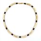 Preview: Kette 25x6mm Rohr Kunststoff beige und Holzolive braun 40cm