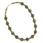 Preview: Kette 18mm Perle Kunststoff grün-matt gesprenkelt 56cm
