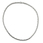 Preview: Kette 6mm Ankerkette rhodiniert diamantiert 50cm
