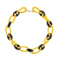 Preview: Kette 35x18mm große Kettenglieder gelb-schwarz Kunststoff 45cm