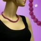 Preview: Kette 10mm Kunststoffperlen beere-violett-glänzend 45cm