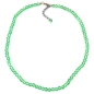 Preview: Kette 6mm Perle Kunststoff kiwi-transparent 50cm