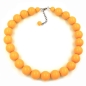 Preview: Kette 20mm Perlen Kunststoff gelb-glänzend 50cm