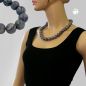 Preview: Kette 16mm Perlen Kunststoff grau-marmoriert 55cm
