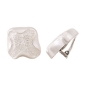 Preview: Clip Ohrring ca.27x29mm Kreuz hellsilberfarben matt Kunststoff