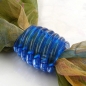 Preview: Tuchring 35x34x23mm Spirale Kunststoff blau-transparent glänzend