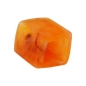 Preview: Tuchring 45x36x18mm Sechseck orange-marmoriert matt Kunststoff