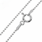Preview: Collier Kugel Kette 1,1mm Silber 925, vergoldet oder rose vergoldet 42cm