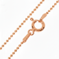 Preview: Collier Kugel Kette 1,1mm Silber 925, vergoldet oder rose vergoldet 45cm