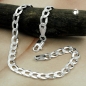 Preview: Armband 4,6mm Panzerkette flach mit Muster Silber 925 19cm
