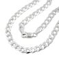Preview: Kette 4,6mm flache Panzerkette mit Muster Silber 925 55cm