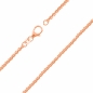 Preview: Kette Collier Venezianer 2mm rund Silber 925 rosé vergoldet 42cm
