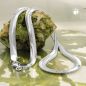 Preview: Kette 6x2mm flache Schlangenkette glänzend Silber 925 42cm