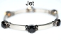 Preview: Armband Stretch Strass mit Stein nach Wahl