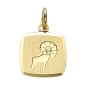 Preview: Anhänger Sternzeichen Widder eckig 11x10mm 8Kt 333 GOLD