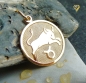 Preview: Anhänger Sternzeichen rund 16mm Stier 8Kt 333 GOLD