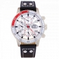 Preview: SELVA Herren Armbanduhr Carlos weißes Zifferblatt Vintage Lederband