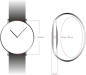 Preview: Dugena Herrenuhr silber weiss Dessau Chrono 7090239 Quarz