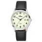 Preview: SELVA Herren Quarz Armbanduhr mit Lederband Zifferblatt leuchtend Ø 39mm
