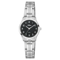 Preview: SELVA Damen Quarz Armbanduhr mit Edelstahlband Zifferblatt schwarz Ø 27mm