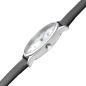 Preview: SELVA Herren Quarz Armbanduhr mit Lederband Zifferblatt silber Ø 39mm