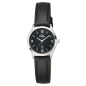 Preview: SELVA Damen Quarz Armbanduhr mit Lederband Zifferblatt schwarz Ø 27mm