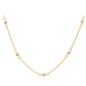 Preview: Collier Rundanker Kette mit Zirkoniaanhängern rund 2,2mm aus 333 Gold 42+3cm
