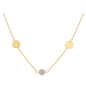 Preview: Collier Rundanker Kette mit Zirkoniaanhänger rund 4,5mm aus 333 Gold 42+3cm