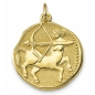 Preview: Anhänger Sternzeichen Schütze Relief rund 18mm 8Kt 333 GOLD