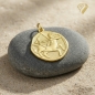 Preview: Anhänger Sternzeichen Schütze Relief rund 18mm 8Kt 333 GOLD