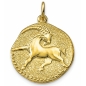 Preview: Anhänger Sternzeichen Steinbock Relief rund 18mm 8Kt 333 GOLD