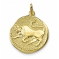 Preview: Anhänger Sternzeichen Stier Relief rund 18mm 8Kt 333 GOLD