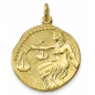 Preview: Anhänger Sternzeichen Waage Relief rund 18mm 8Kt 333 GOLD
